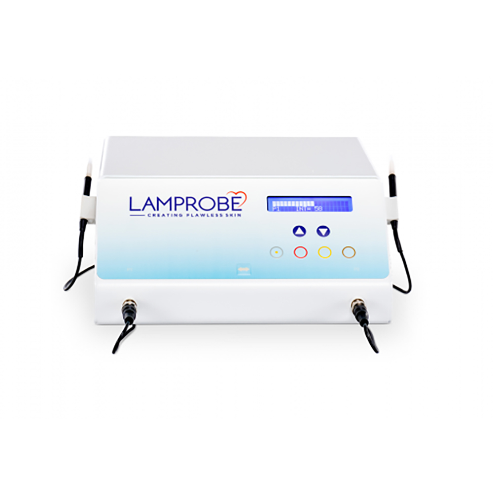 Lamprobe equipment used for quick and targeted skin treatments.